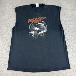 Vintage 90s Biker Redwood Run Gypsy Moon Tank Top XL Eagle Double Sided